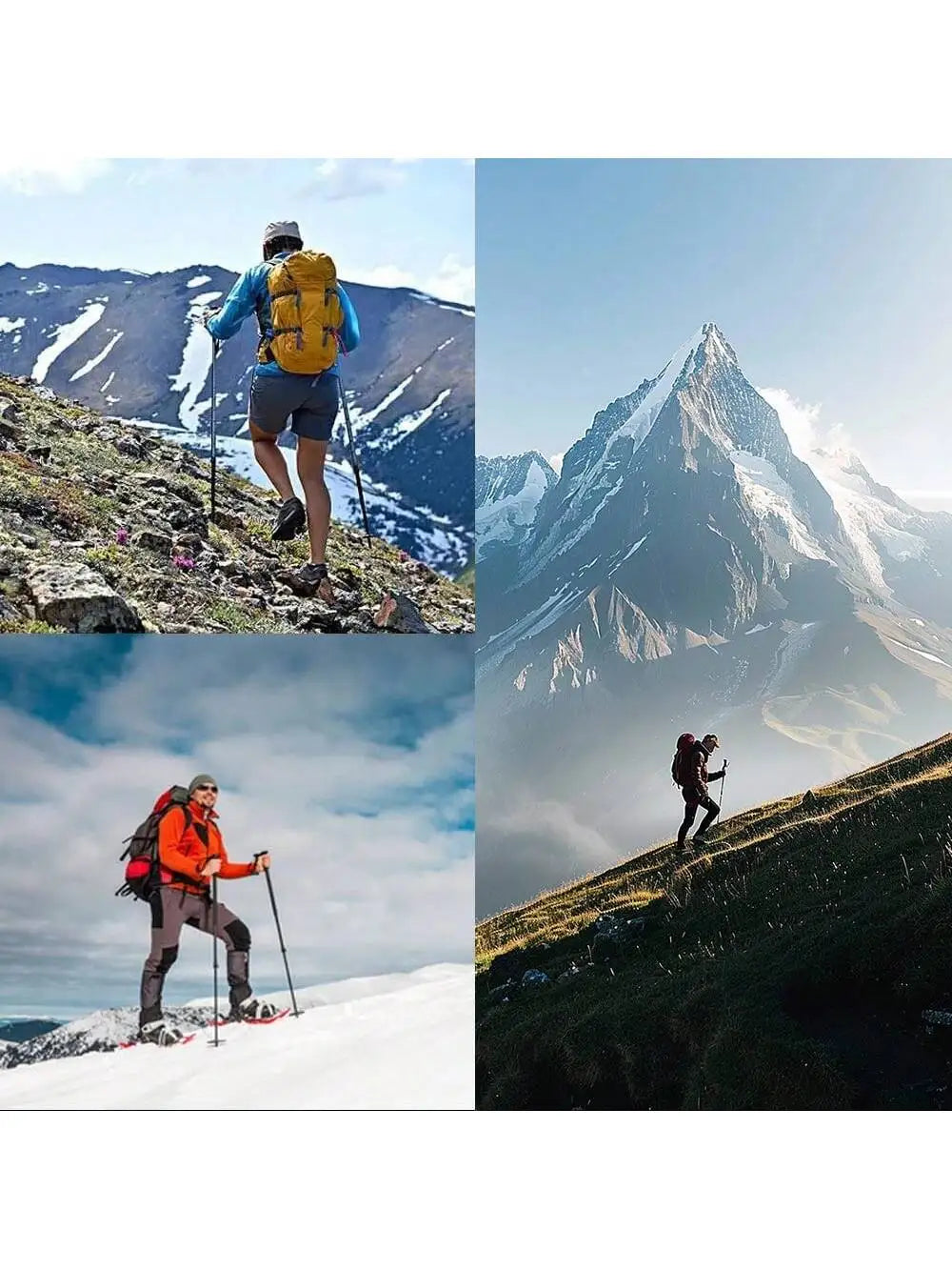 Telescopic crutch outdoor hiking stick aluminum alloy metal folding cane crutches suitable for the elderly