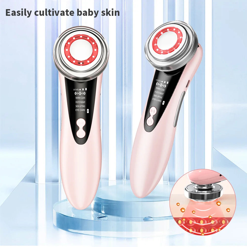 Masajeador Facial 7 en 1 con EMS y Luz LED