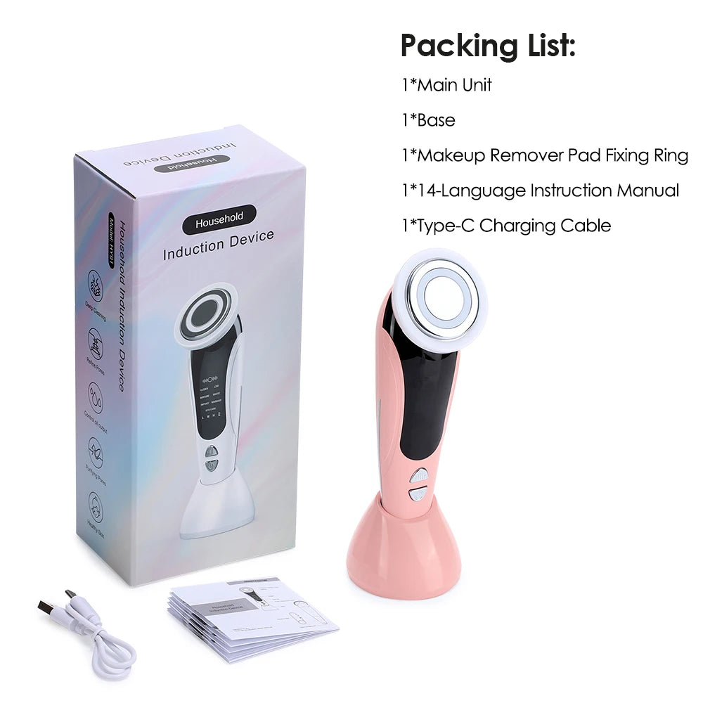 Masajeador Facial 7 en 1 con EMS y Luz LED