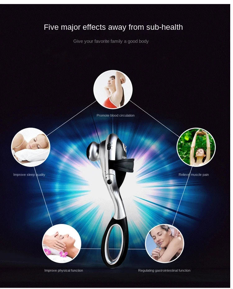 Masajeador de Percusión Multifuncional para Todo el Cuerpo, Velocidad Variable con Calor