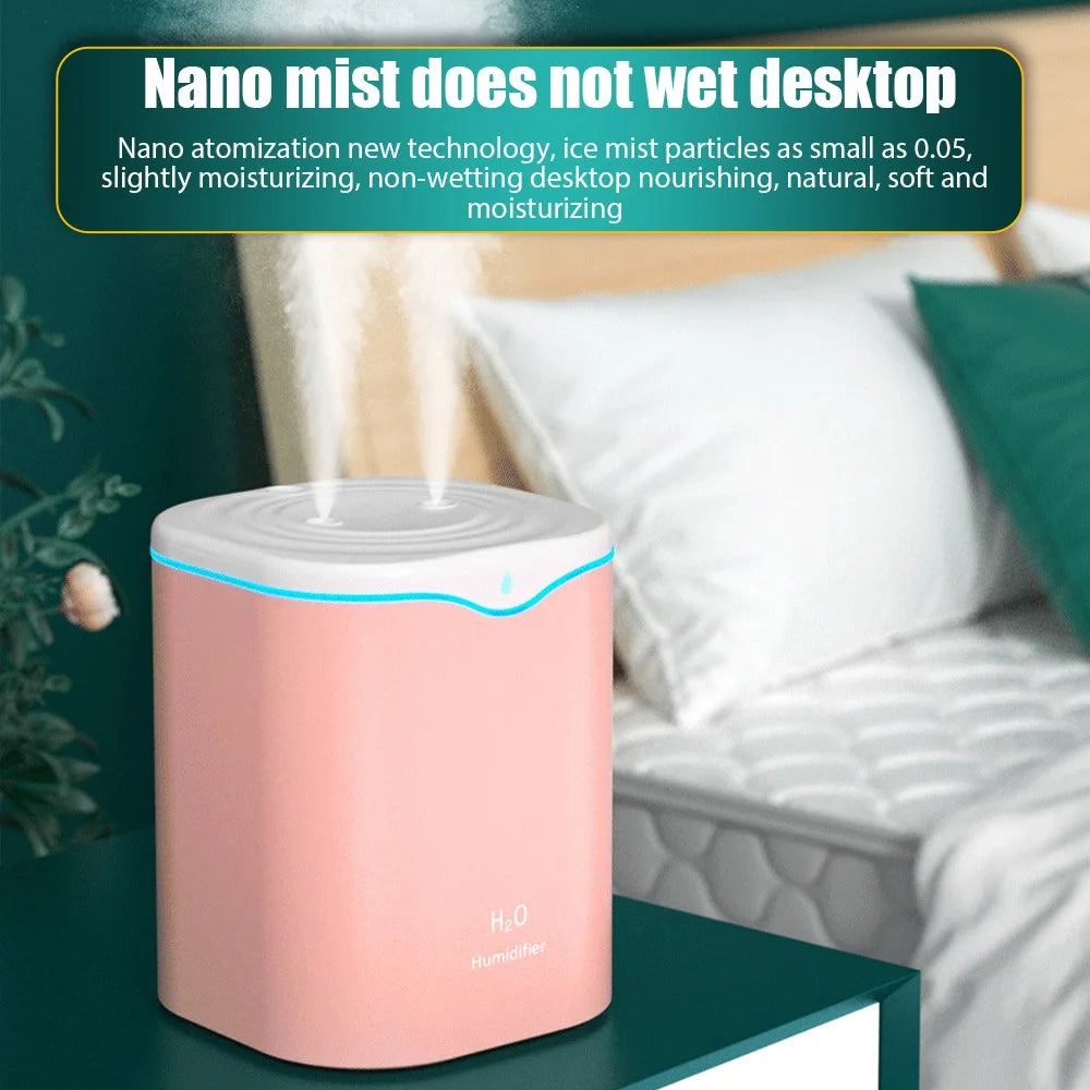 Humidificador de Doble Boquilla 2L de Gran Capacidad