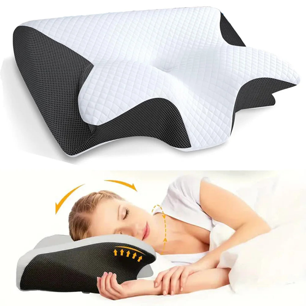 Almohada Cervical Mariposa de Espuma Viscoelástica de Memoria