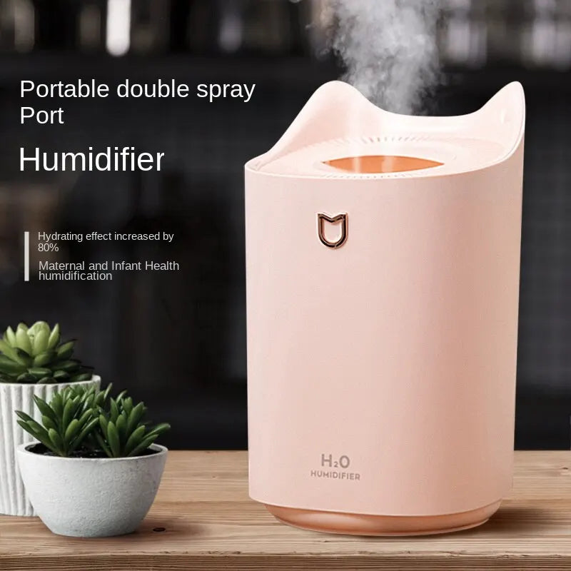 Humidificador de Doble Chorro 3000ml, Aroma y Vapor Frío