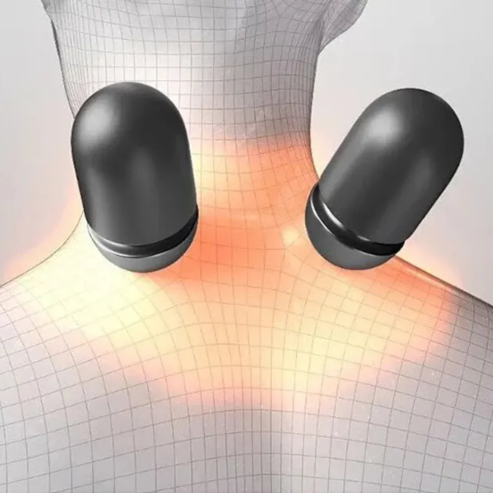 Masajeador Lumbar con Tracción y Calor, Soporte para Columna