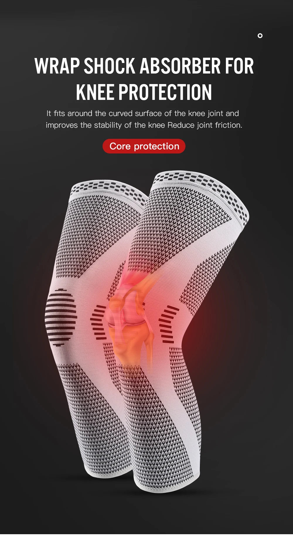 Rodillera de Compresión para Dolor de Rodilla, Meniscos y Artritis (Talla Gris)