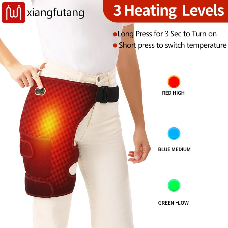 Cinturón Masajeador con Vibración y Calor para Cadera y Muslo