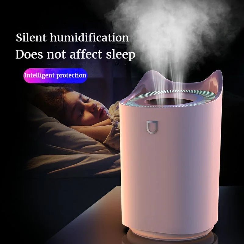Humidificador de Doble Chorro 3000ml, Aroma y Vapor Frío