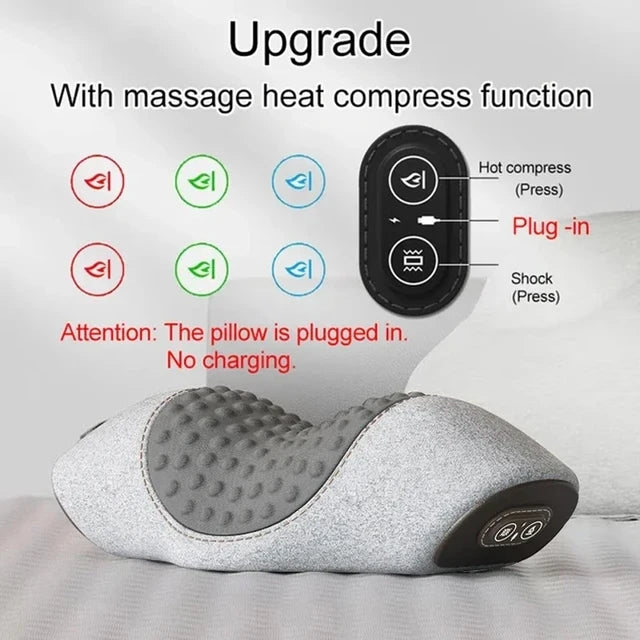 Masajeador Lumbar con Tracción y Calor, Soporte para Columna