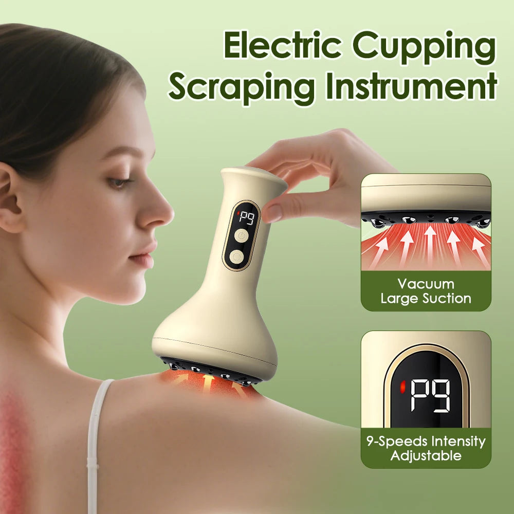 Masajeador Abdominal USB Recargable, Compresa Caliente y Guasha, Brazos y Piernas