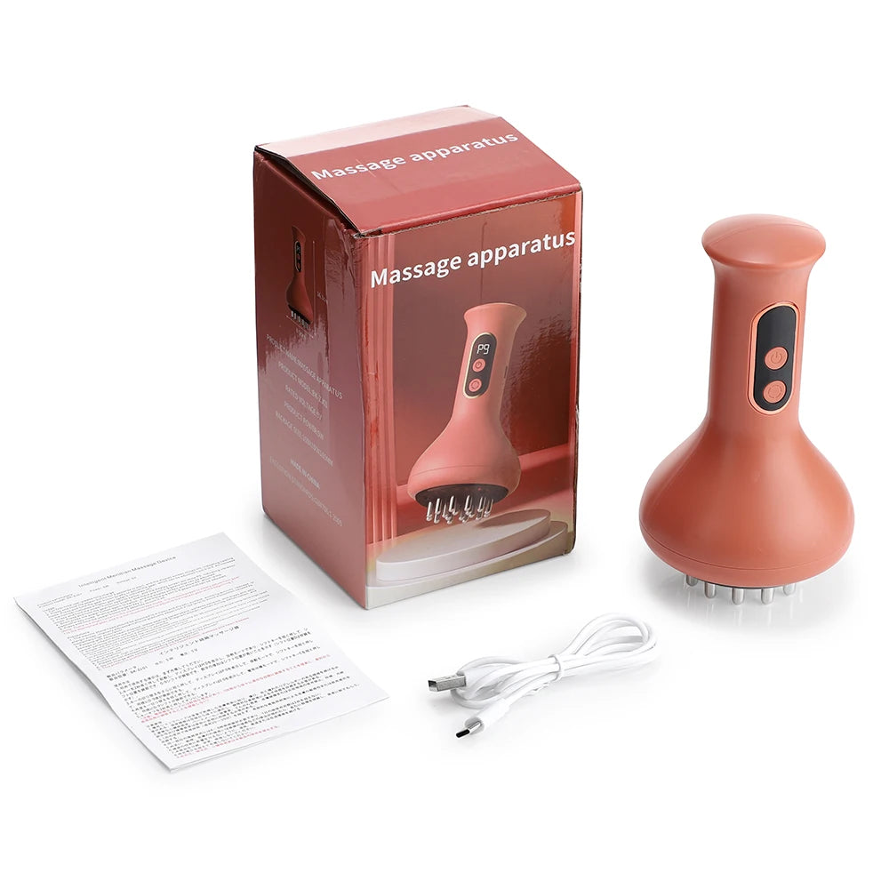 Masajeador Abdominal USB Recargable, Compresa Caliente y Guasha, Brazos y Piernas