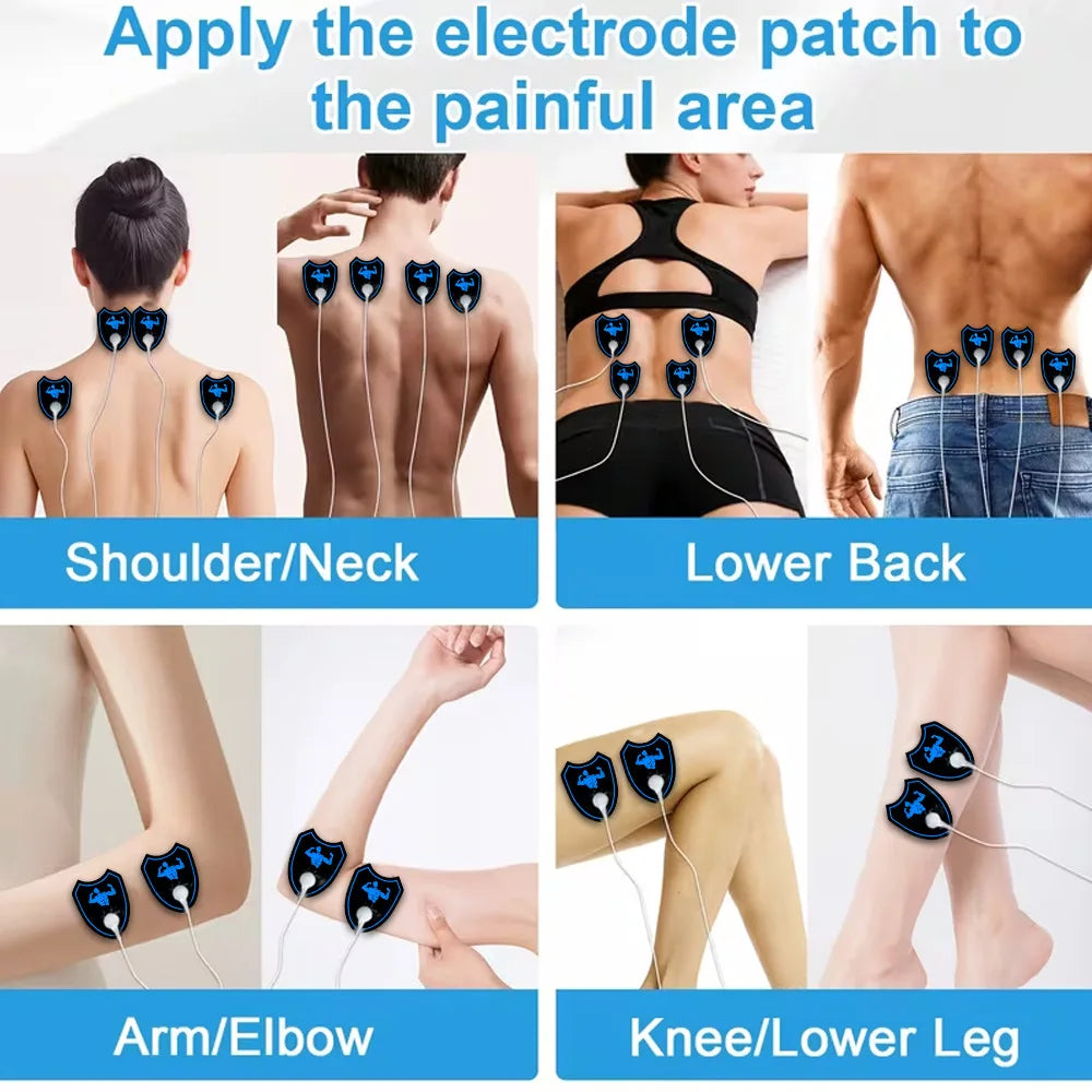 Máquina Digital TENS 2 Canales, Electroestimulador Muscular Recargable