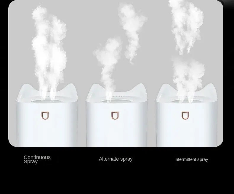 Humidificador de Doble Chorro 3000ml, Aroma y Vapor Frío