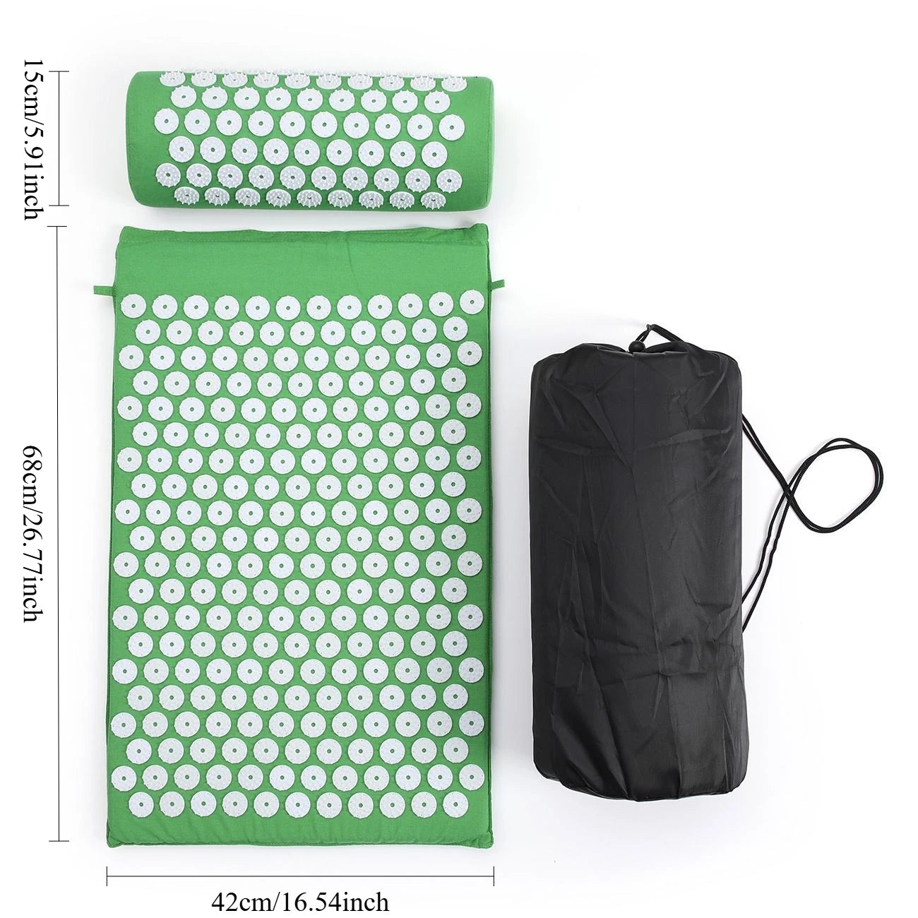 Set de Colchoneta y Almohada de Acupresión para Espalda y Cuello