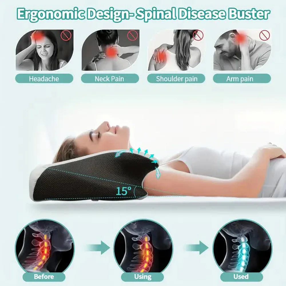 Almohada Cervical Mariposa de Espuma Viscoelástica de Memoria