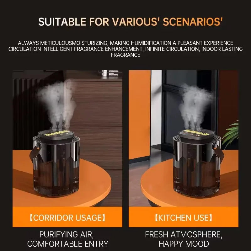 Humidificador Portátil 3L con Triple Boquilla, Carga USB