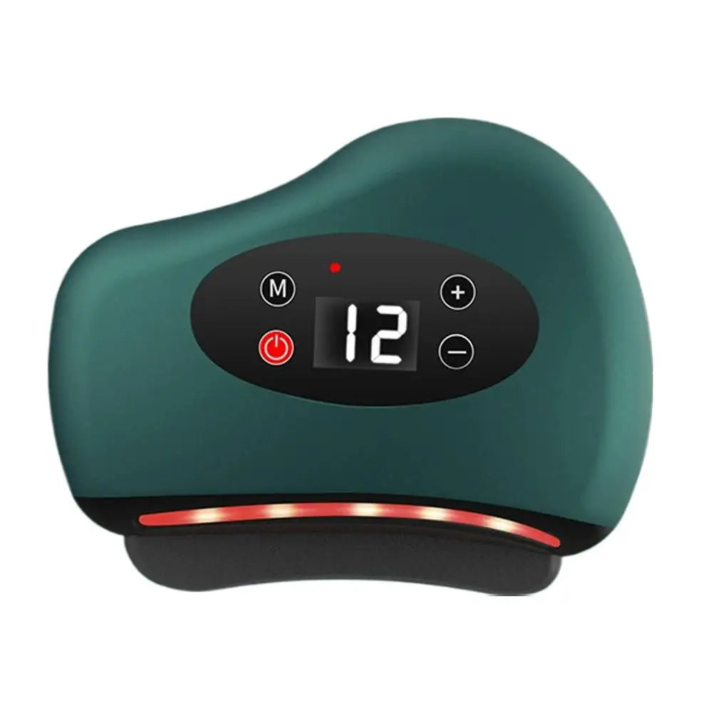 Masajeador Eléctrico Guasha con Compresa Caliente para Ojos, Rostro y Cuello