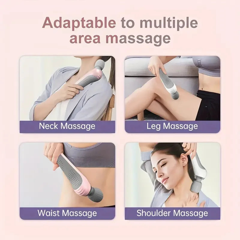 Masajeador Corporal Portátil USB, Alivio para Cuello, Espalda, Piernas y Cintura