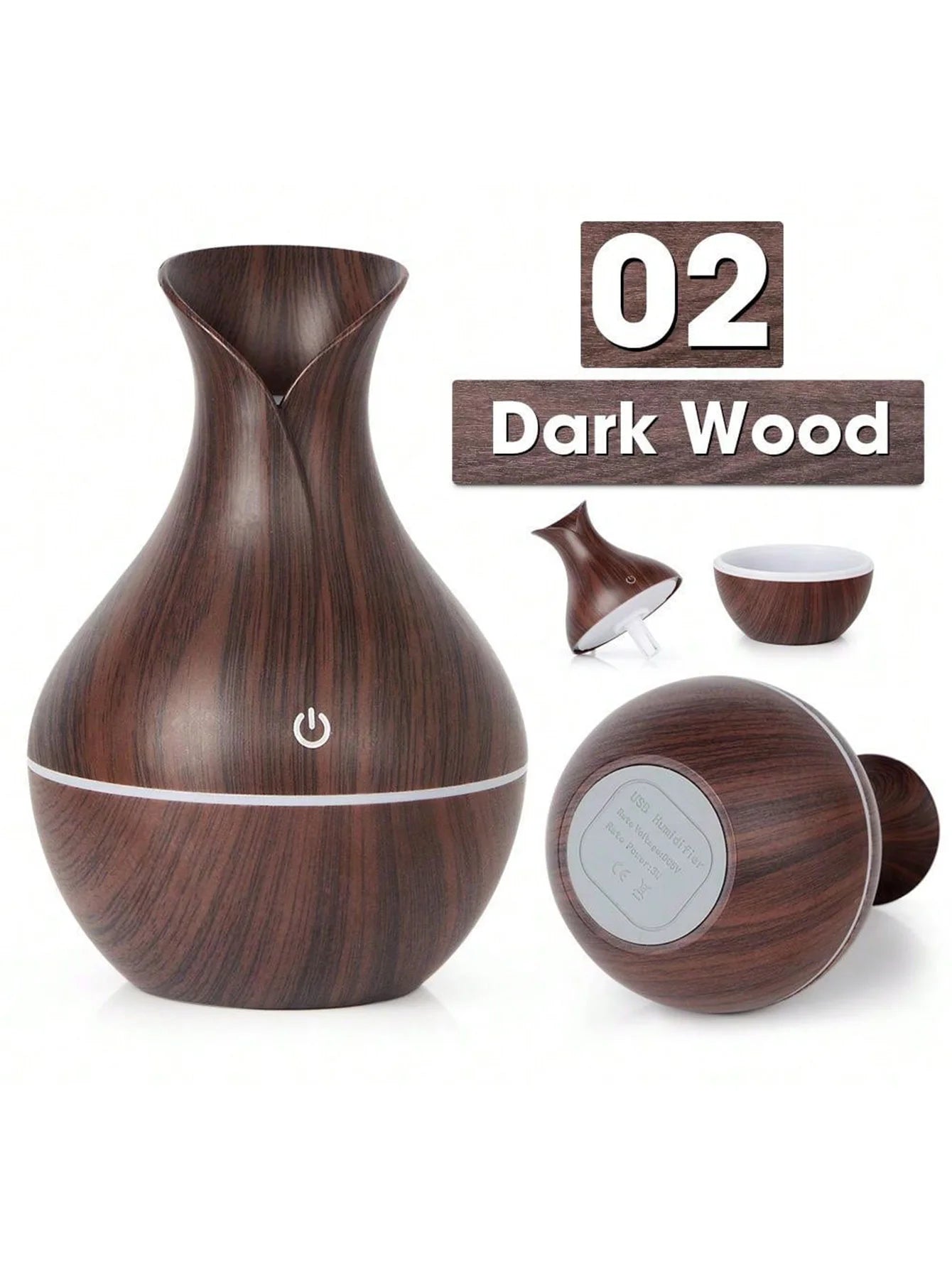 Mini Humidificador USB 200ml con Luz de Colores