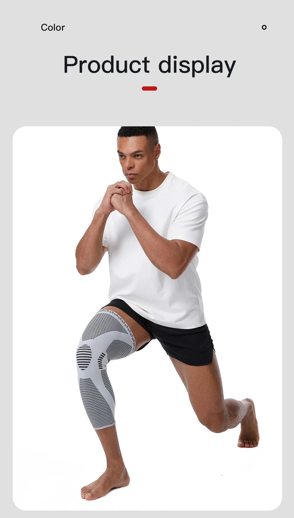 Rodillera de Compresión para Dolor de Rodilla, Meniscos y Artritis (Talla Gris)