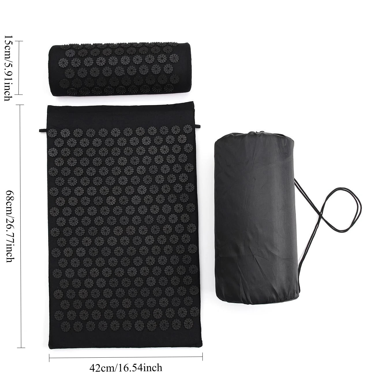 Set de Colchoneta y Almohada de Acupresión para Espalda y Cuello