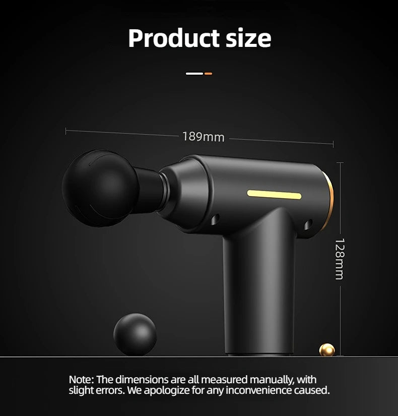 Mini Pistola de Masaje Portátil por Vibración, Alivio Muscular Profundo