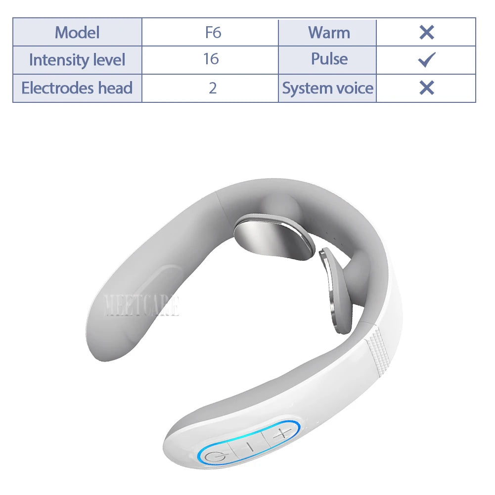 Masajeador de Cuello Eléctrico con Pulsos TENS, Alivio de Dolor Cervical