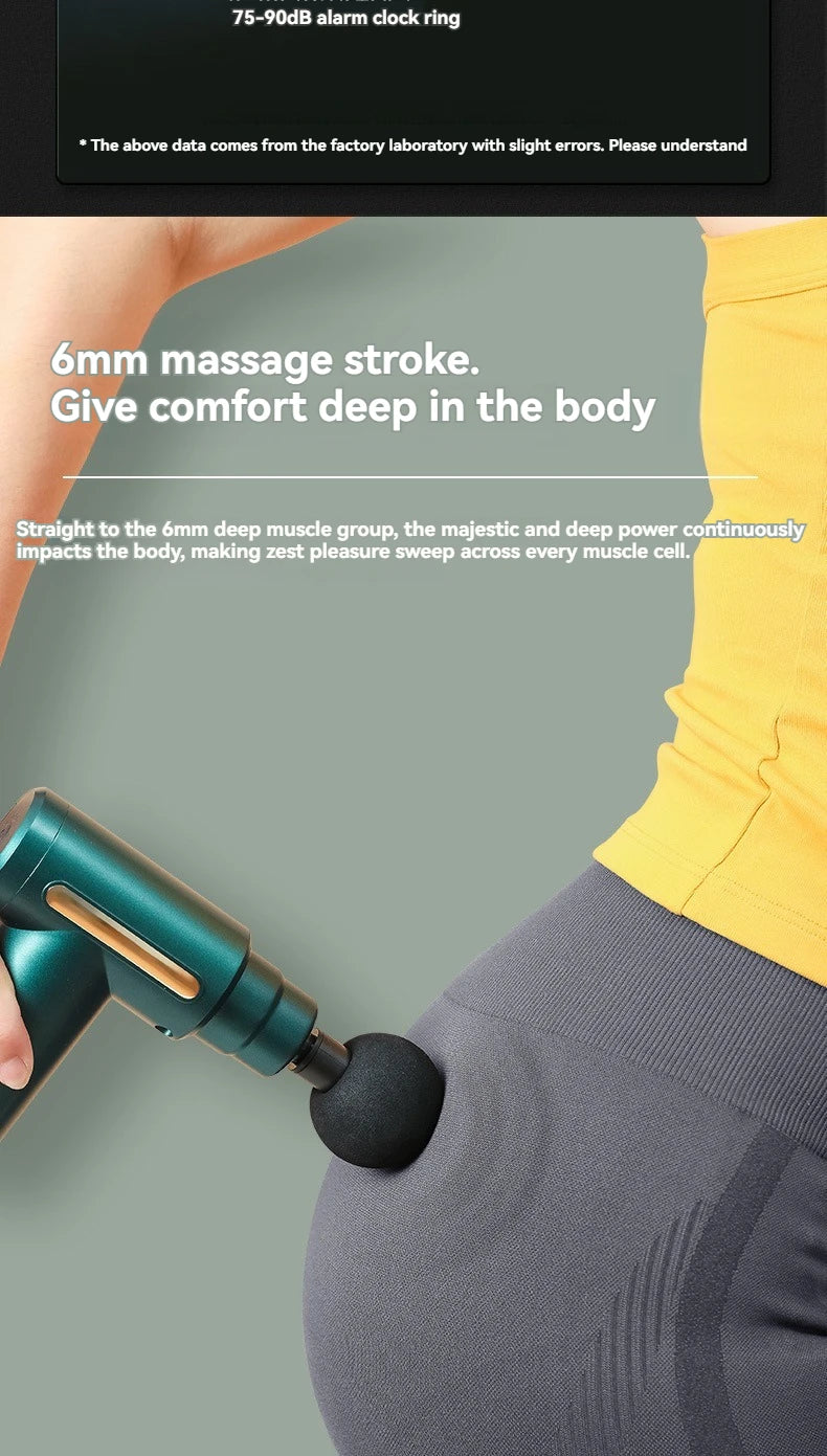 Mini Pistola de Masaje Portátil, Percusión Profunda para Cuerpo