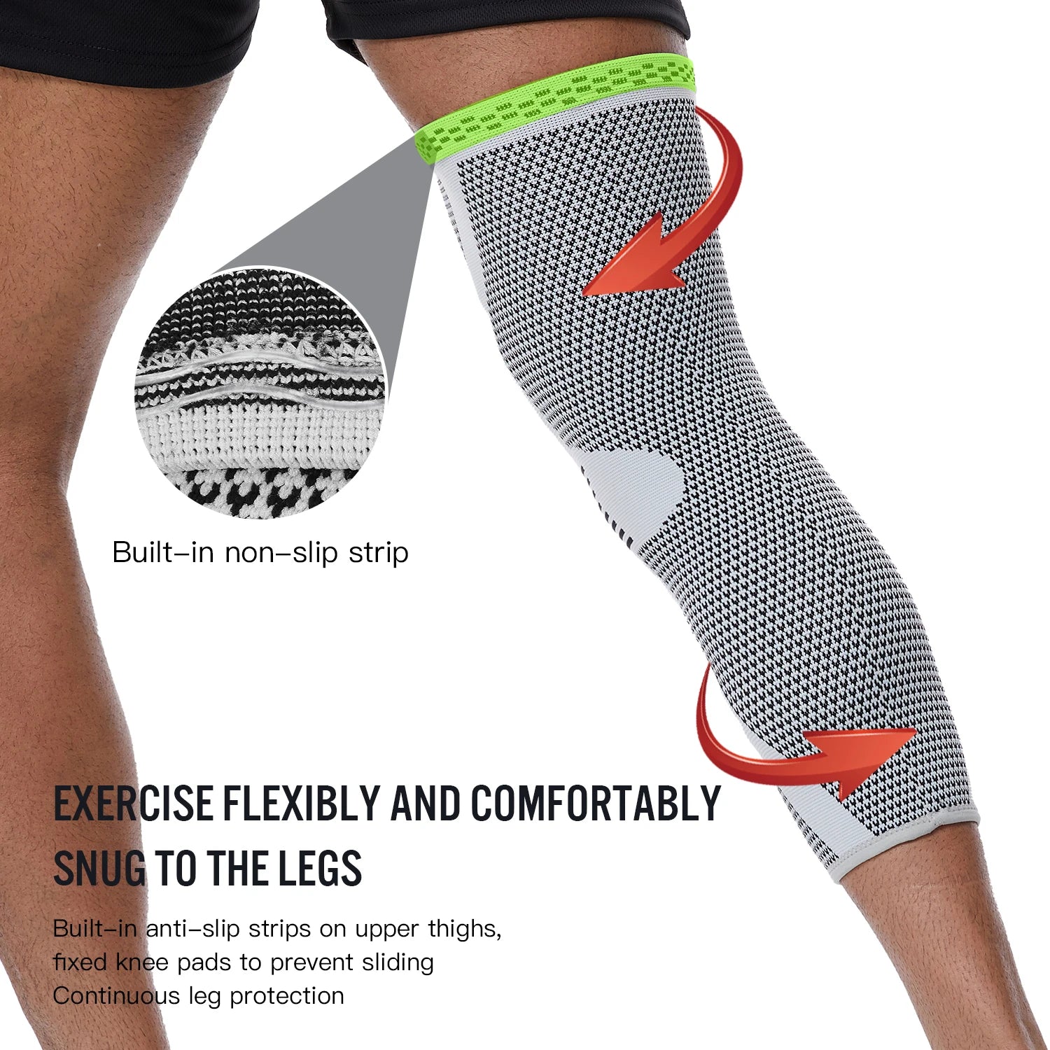 Rodillera de Compresión para Dolor de Rodilla, Meniscos y Artritis (Talla Gris)