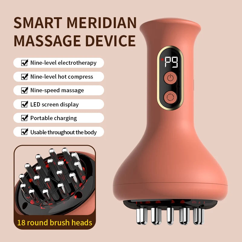 Masajeador Abdominal USB Recargable, Compresa Caliente y Guasha, Brazos y Piernas